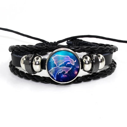 Zodiac Leather Braided Bracelet | 🔥FLAT 50% OFF SALE🔥